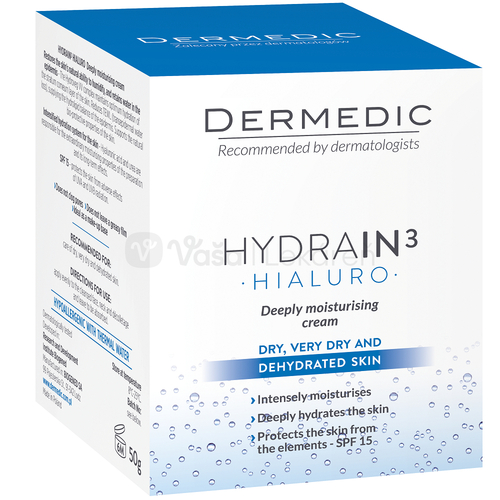 Dermedic Hydrain3 Hialur.kr. 50g+mic.voda 100mlxxx