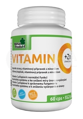 NaturProdukt Vitamín C 500 mg + Zinok 10 mg