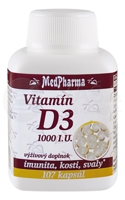 MedPharma Vitamín D3 1000 I.U.