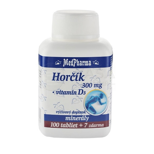 MedPharma Horčík 300 mg + Vitamín D