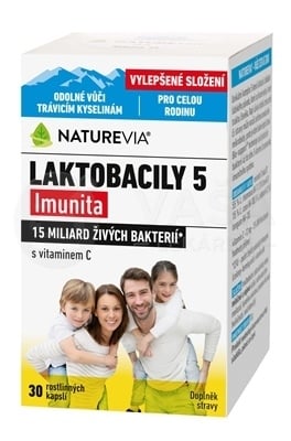 Naturevia Laktobacily &quot;5&quot; Imunita s vitamínom C