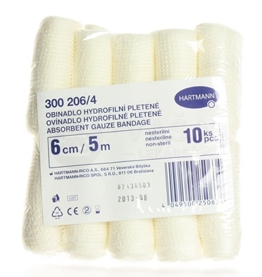 Hartmann Ovínadlo hydrofiné pletené nesterilné (6 cm x 5 m)