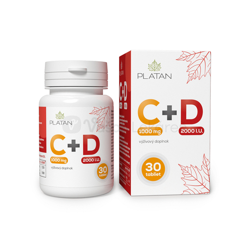 Platan Vitamín C 1000 mg + D 2000 IU