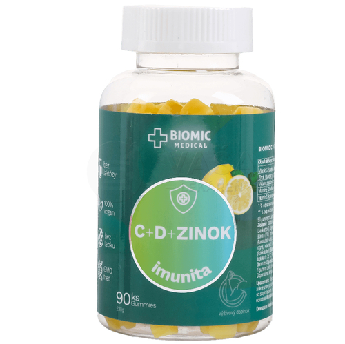 Biomic Vitamín C+D+Zinok Gummies Imunita