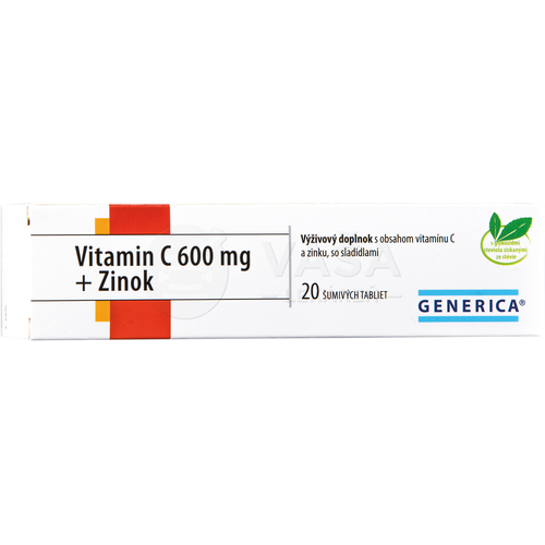 GENERICA Vitamín C 600 mg + Zinok
