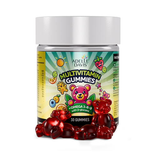 Adelle Davis Multivitamin Gummies + Omega 3 + Betaglukan