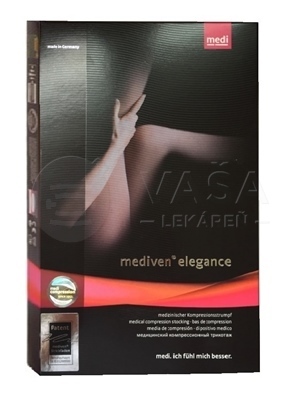 Mediven Elegance Stehenné pančuchy, veľ. 5, (II.KT), krátke, so špicou, s krajkou, karamel