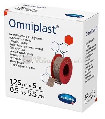 Omniplast Náplasť textilná na cievke (1,25 cm x 5 m)