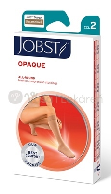 JOBST Opaque Kompresívne lýtkové pančuchy, II.KT, s otvorenou špičkou, karamelové, veľ. V