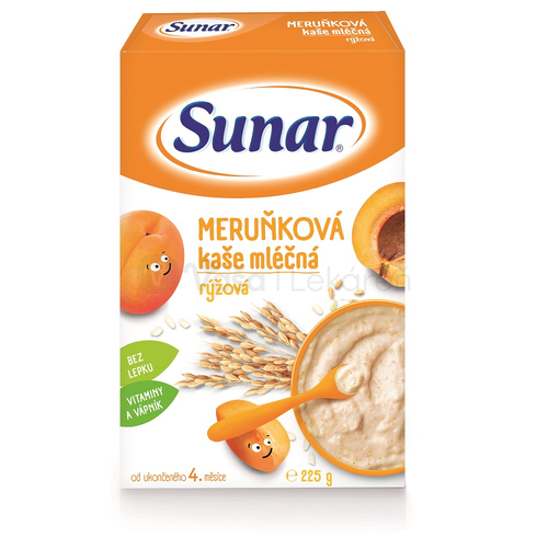 Sunar Marhuľová kaša mliečna ryžová (od ukončeného 4. mesiaca)