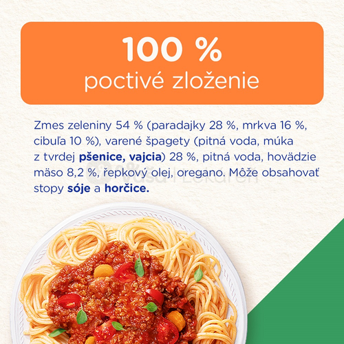 Sunar Príkrm Špagety s bolonskou omáčkou (od ukonč. 6. mesiaca)