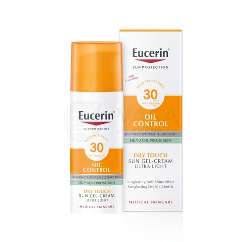 Eucerin Sun Oil Control Zmatňujúci krémový gél na opaľovanie na mastnú a aknóznu pleť SPF30