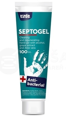 Virde Septogel Čistiaci a regeneračný gél na ruky s alkoholom, grepovým extraktom a aloe vera