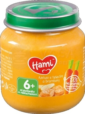 Hami Príkrm Mrkva s teľacím a zemiakmi (od ukončeného 6. mesiaca)