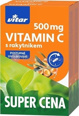 Vitar Vitamín C 500 mg s Rakytníkom Duopack