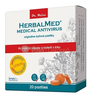 Dr. Weiss Herbalmed Medical Antivirus bylinné pastilky