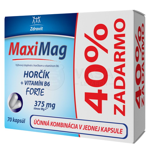 Zdrovit MaxiMag Horčík Forte 375 mg + vitamín B6