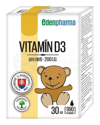 EDENPharma Vitamín D3 200 IU Pre deti