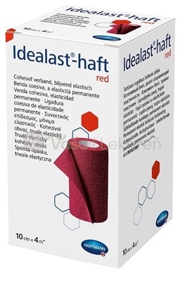 Idealast-haft Color Ovínadlo elastické krátkoťažné červené (10 cm x 4 m)