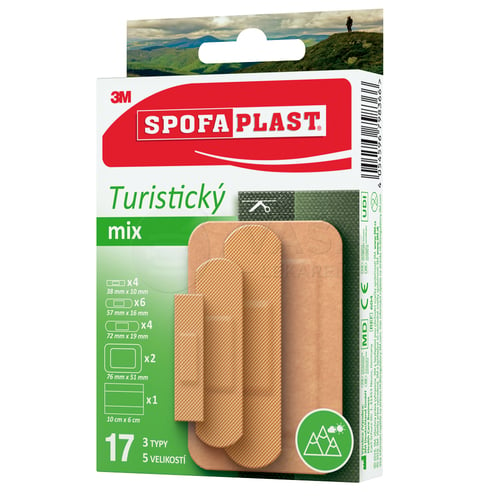 3M SpofaPlast č. 604 Turistický mix náplasti (5 veľkostí, 3 typy)