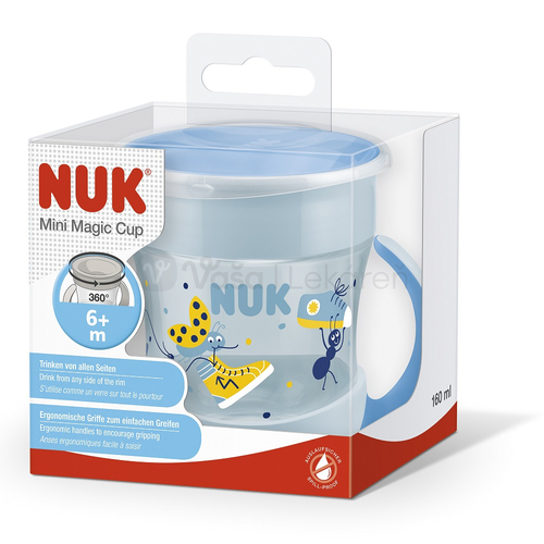 NUK Mini Magic Cup Hrnček s viečkom, 160 ml, rôzne vzory