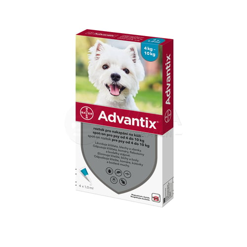 Advantix Spot-on pre psy od 4 do 10 kg