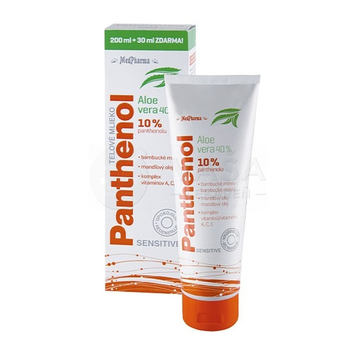 MedPharma Panthenol 10% upokojujúce telové mlieko s aloe vera
