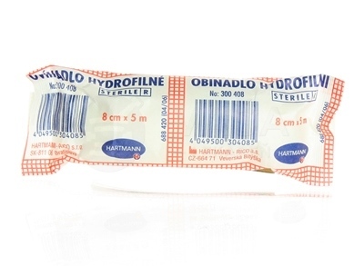 Hartmann Ovínadlo hydrofiné pletené sterilné (8 cm x 5 m)