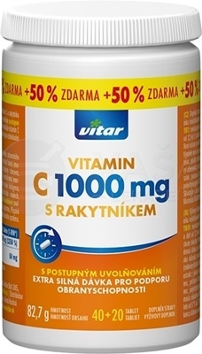 Vitar Vitamín C 1000 mg s rakytníkom