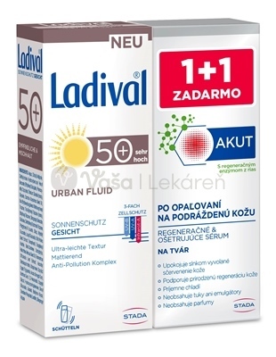 Ladival Urban Fluid SPF50+ a Akut Face Serum (Set prípravkov)