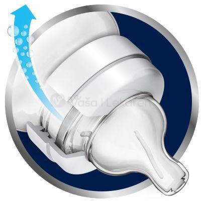 AVENT Klasik Silikónový extra mäkký cumlík na fľašu, 2 otvory, pomalý prietok (1+ mesiac)