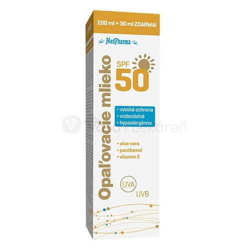 MedPharma Mlieko na opaľovanie SPF50