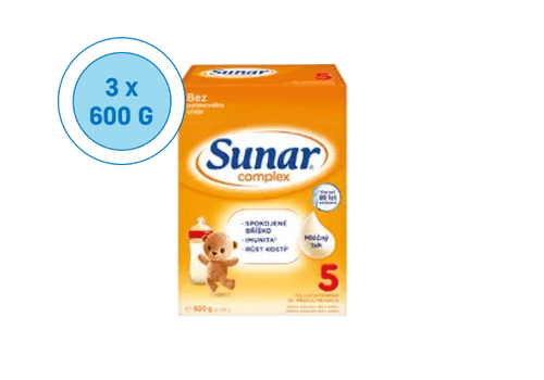 Sunar Complex 5 Multipack Detské mlieko (od ukončeného 36. mesiaca)
