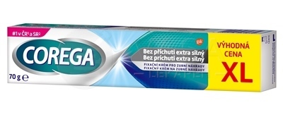 Corega Extra silný fixačný krém na zubné protézy  XL (bez príchuti)