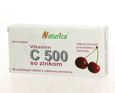 Naturica Vitamín C 500 mg so Zinkom