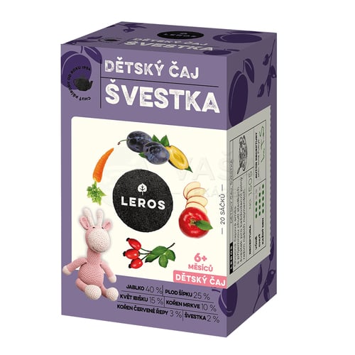 Leros Detský čaj Slivka (od 6+ mesiacov)