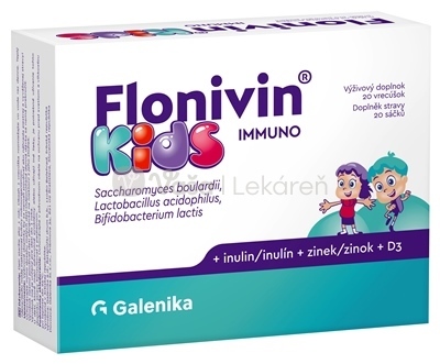 Galenika Flonivin KIDS IMMUNO (Prospešné baktérie + Inulín + Zinok + D3)