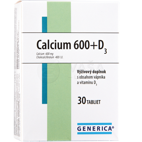 GENERICA Calcium 600 + vitamín D3