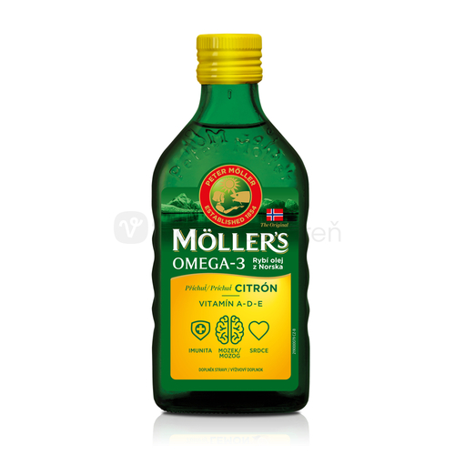 Moller´s Omega-3 Rybí olej Citrónová príchuť