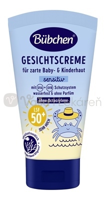 Bubchen Baby &amp; Kinder Krém na opaľovanie pre deti Sensitiv SPF50+