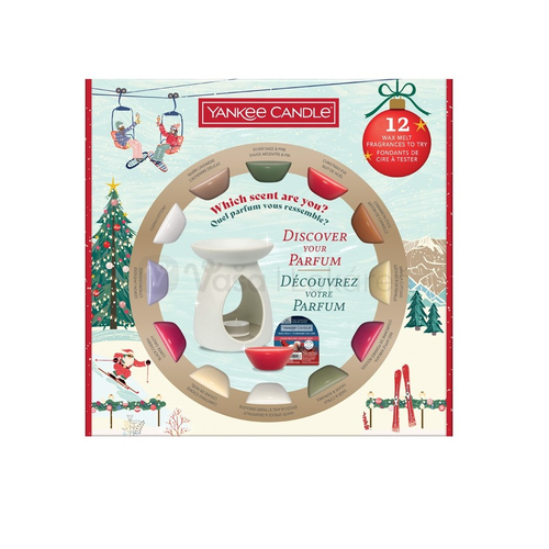 Yankee Candle Vianočná darčeková sada 12 voskov a aromalampy