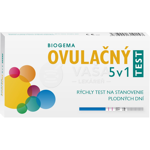 Biogema Ovulačný Test 5v1 Rýchly test na stanovenie plodných dní