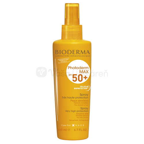 Bioderma Photoderm MAX sprej na opaľovanie na citlivú pokožku SPF50+