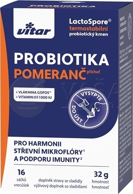 Vitar Probiotika + vláknina + vitamíny C a D3