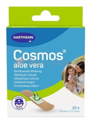 Cosmos Aloe vera Strips Vodeodolná náplasť na rany (19 x 72 mm)