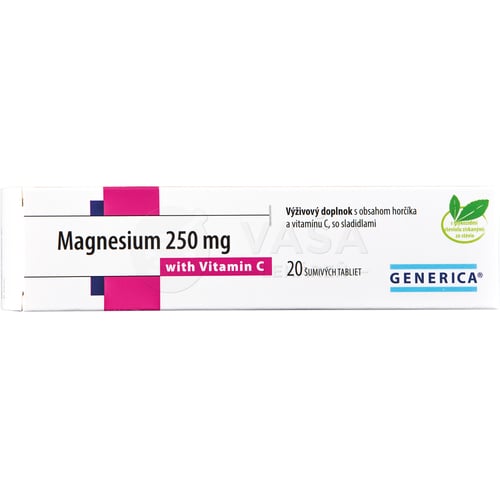 GENERICA Magnesium 250 mg + vitamín C