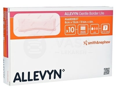 Allevyn Gentle Border Lite Krytie na chronické rany  (8 x 15 cm)