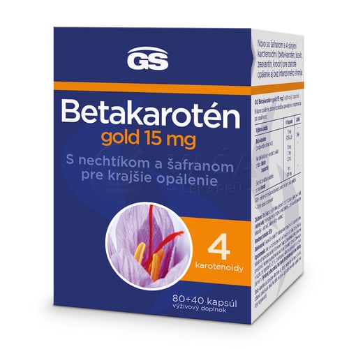 GS Betakarotén Gold 15 mg s nechtíkom a šafranom