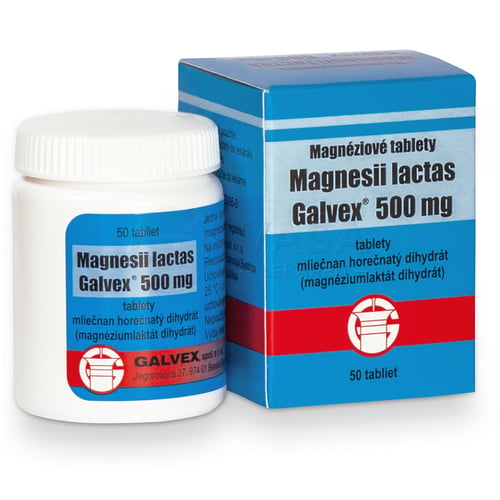 Galvex Magnesii lactas (Magnéziové tablety) 500 mg