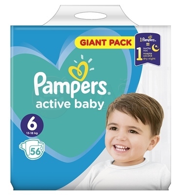 Pampers Active Baby 6 Detské plienky (13-18 kg) Giant Pack
